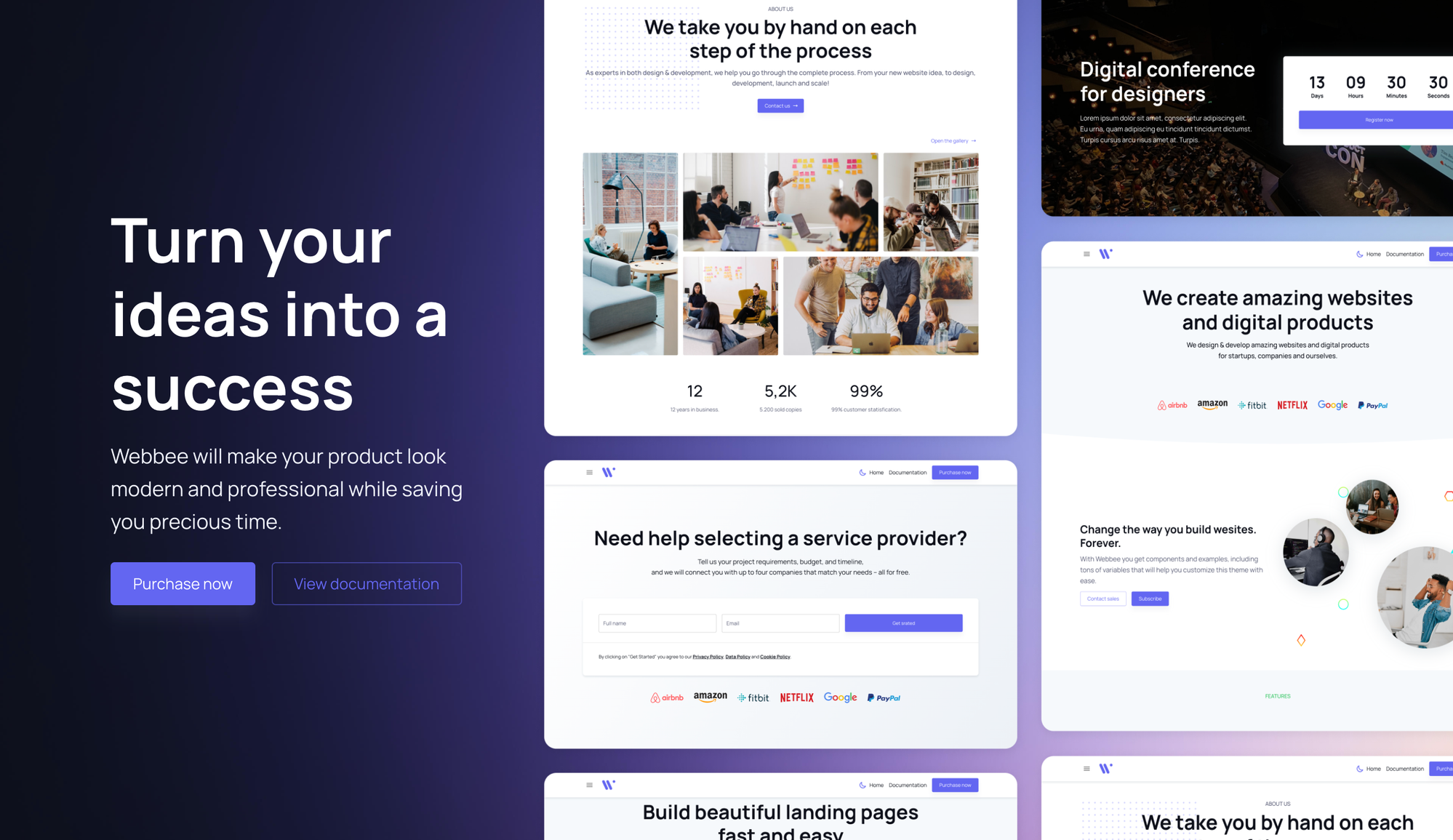 Webbee - Multipurpose landing page UI Kit - MUI Store