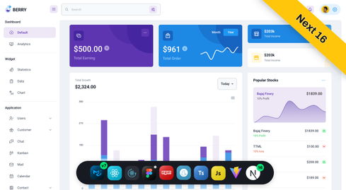 Berry - React Material UI Dashboard Template