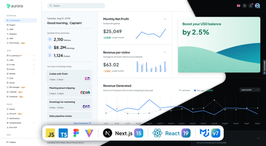 Aurora – Admin Dashboard and Web App Template