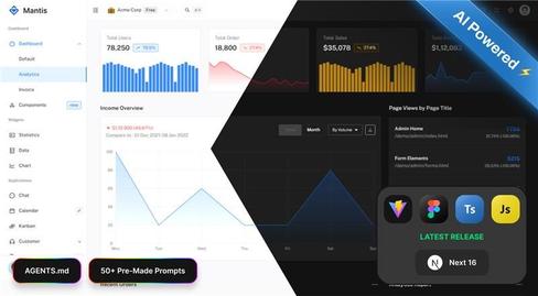 Mantis - React Material UI Dashboard Template
